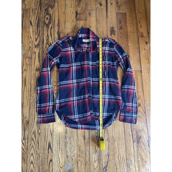 Hollister Women’s Small Red Plaid Flannel - Picture 3 of 4